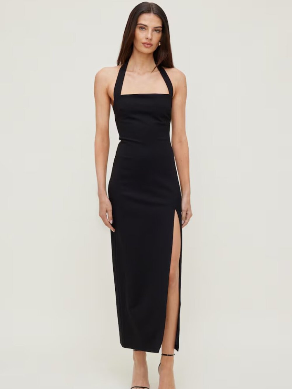 dynamite - miya ponte maxi dress (black) - size XL